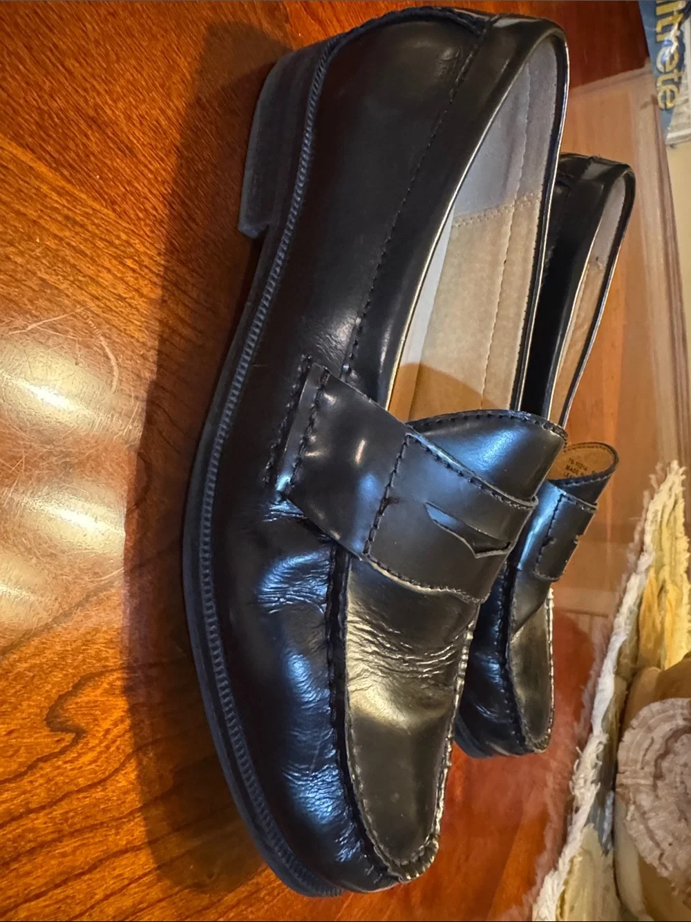 G.H. Bass & Co. Black Leather Penny Loafers